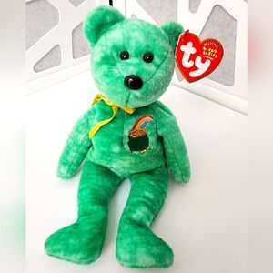 2003 Ty Beanie Babies Killarney the Bear with Tag Irish Green